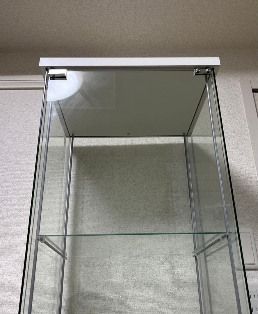 デトルフ IKEA ホワイト 白 イケア（IKEA） DETOLF/デトルフ ガラス扉キャビネット43x163 cm