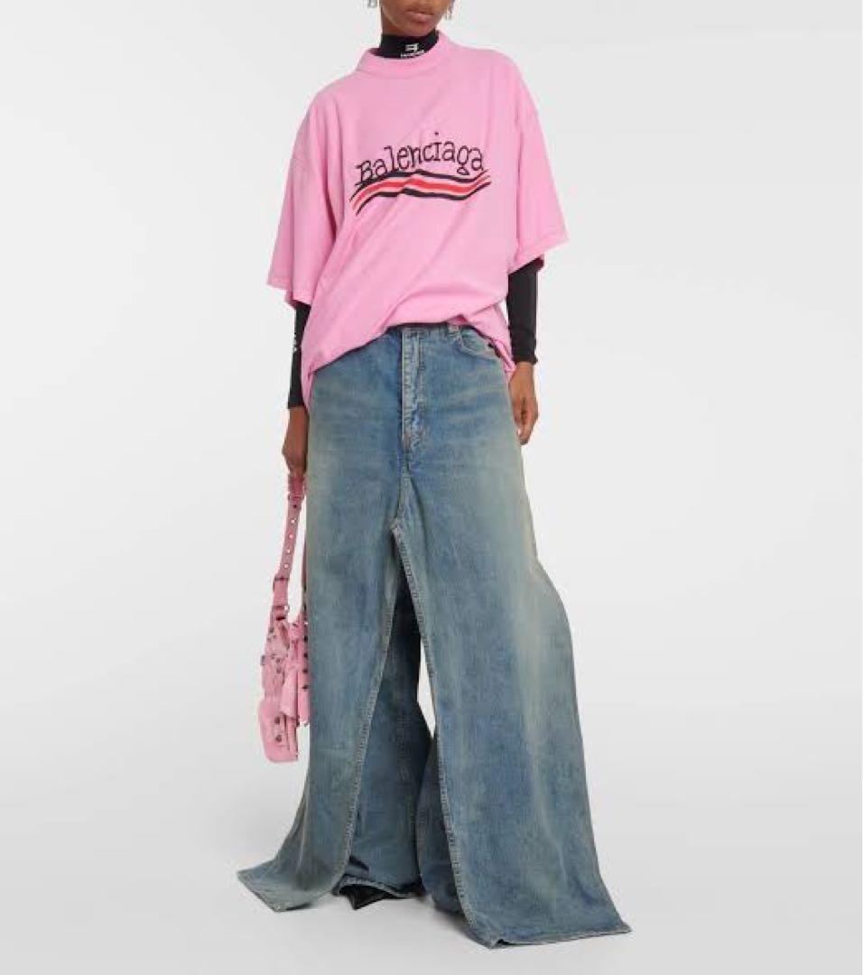 パンツ Double front effect denim pants セール】2WAY VINTAGE LIKE DAMAGE DOUBLE KNEE DENIM PANTS/2way