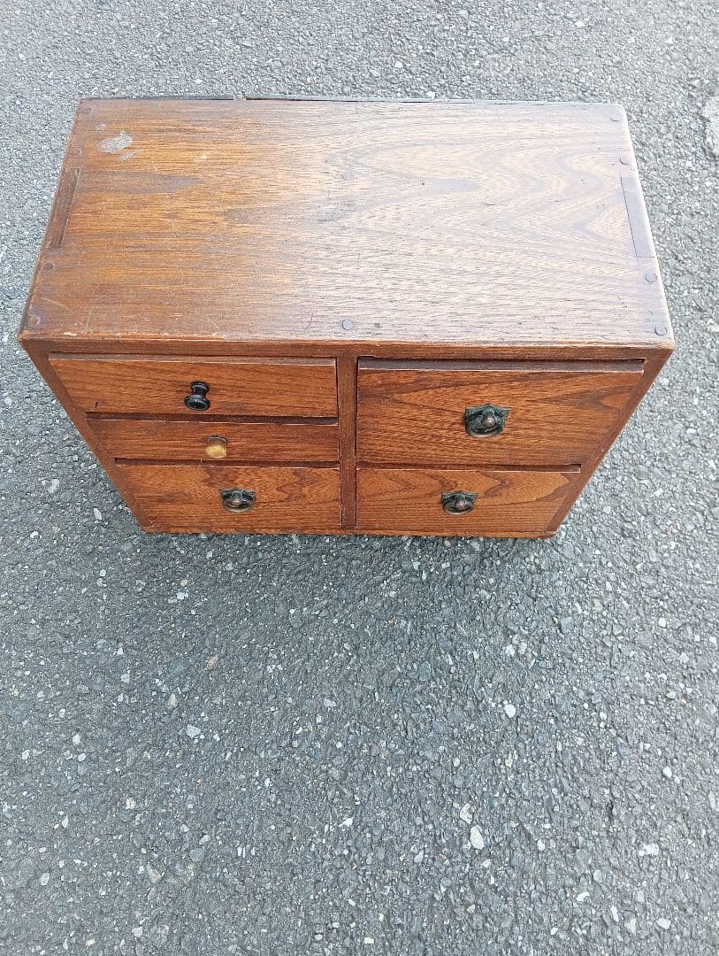 特*壺様 小引き出し　戦前　木製　欅　南満州鉄道株式会社の焼き印付き　戦時資料 鈴木盛久工房｜蓋置「五徳・万華鏡」［南部鉄器・鉄瓶・インテリア