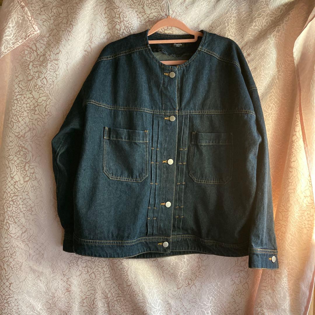 marbleSUD オーバーサイズ　デニムジャケット デニム ジャケット 06FF006174 | marble SUD (Women/大きい