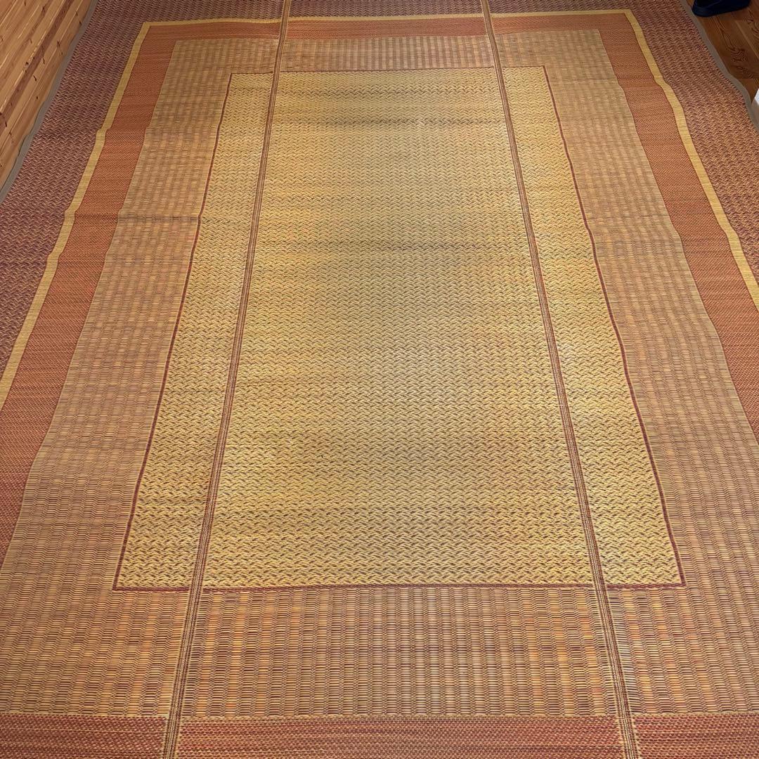 イケヒコ い草 花ござ ラグ カーペット 総色 ワイン 日本製 江戸間6畳 イケヒコ い草花ござ 純国産 日本製 京刺子(きょうさしこ) 本間3畳(約