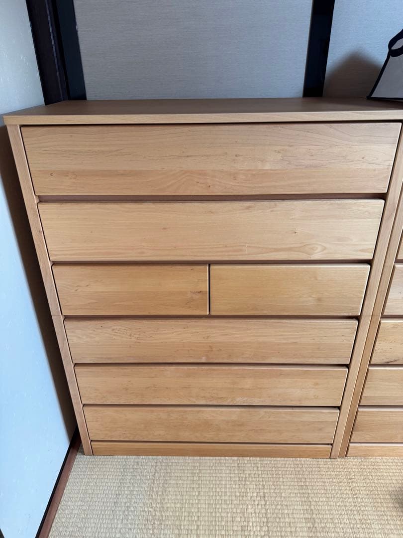 タンス　チェスト　木製 国産 日本製 完成品 天然木 チェスト 大容量 タンス 90幅7段 オーク