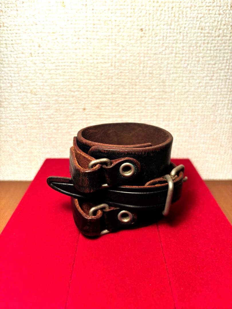 アンダーカバー レザー リストバンド affa ブラック ブレスレット アンダーカバー レザー リストバンド affa ブラック ブレスレットの