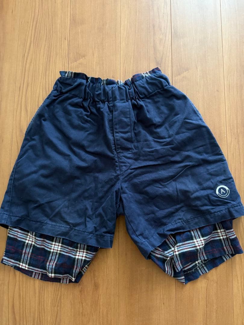 【最終値下げ】ANARCHIC ADJUSTMENT レイヤードハーフパンツ BEATJIVE（ビートジャイブ） ツータック カラー ワイド ショートパンツ