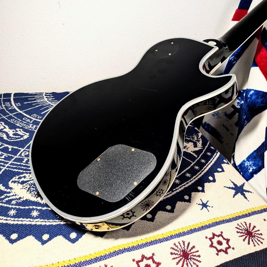 レスポールカスタム 左 レフティ エレキギター 黒金 - メルカリ