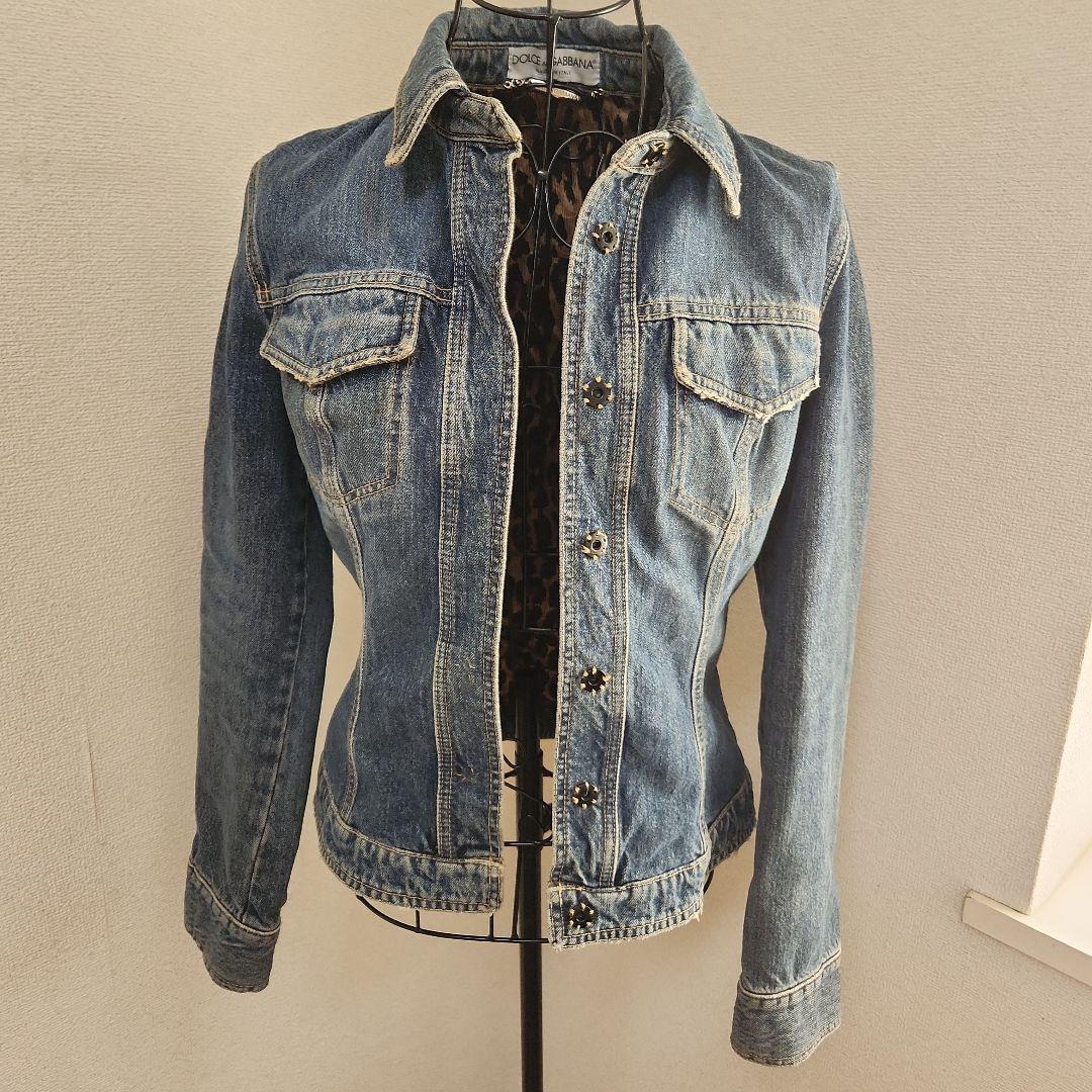 DOLCE&GABBANA レオパード裏地 Gジャン デニムジャケット38 - メルカリ