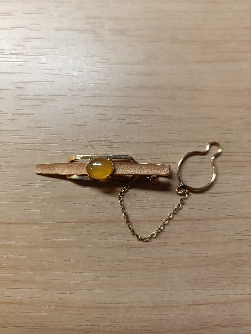 18金ネクタイピン石付き 18金ネクタイピン石付き k18ネクタイピン k18刻印 ネクタイピン ☆ K18