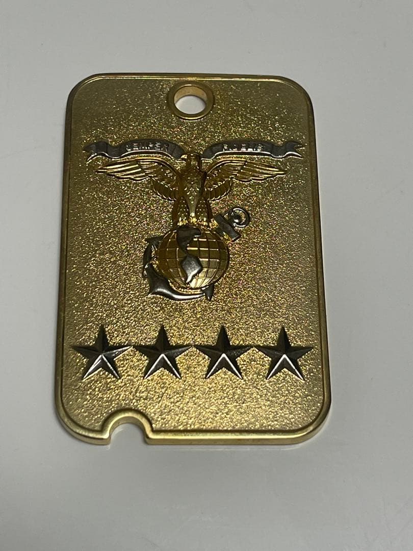 米海兵隊総司令官 金色鷲の紋章付き 文字入れ 】自衛隊グッズ ワッペン アメリカ海軍 Hawaii 艦隊後方支援