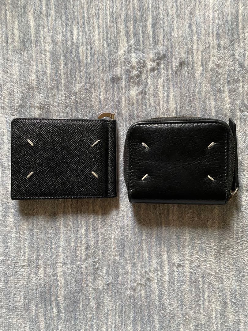 Maison Margiela ブラック マネークリップ 小銭入れ付き Maison Margiela（メゾンマルジェラ） 財布 二つ折り マネークリップ