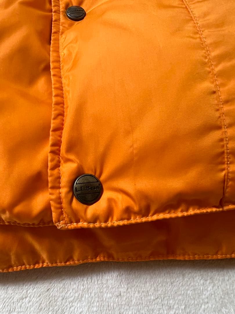 90s 人気のマンゴーオレンジ エルエルビーン ダウンベスト - メルカリ