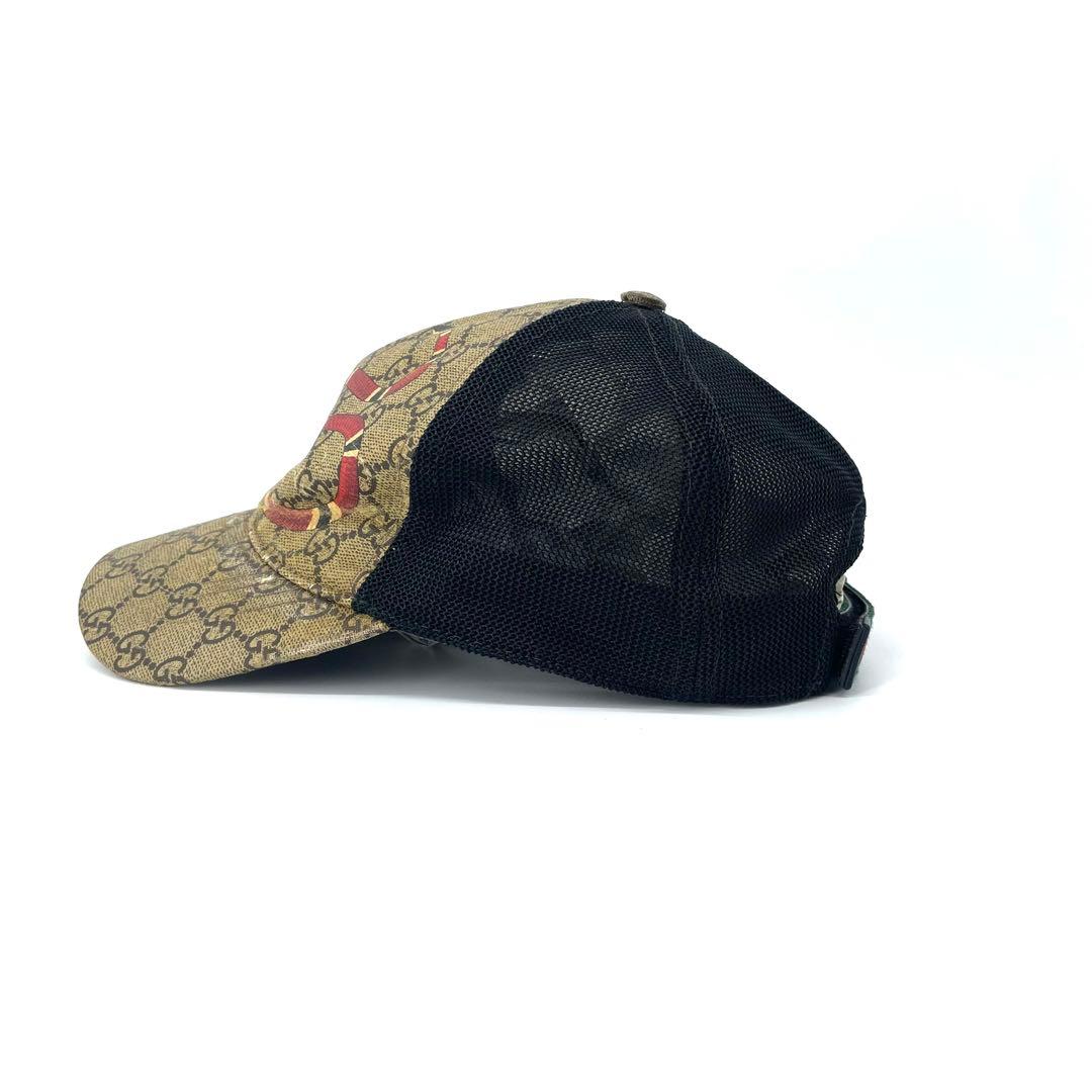 グッチ✨ベースボールキャップ GGスネーク メッシュ 蛇 帽子 シェリー