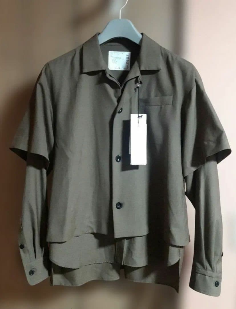 サカイ sacai Suiting レイヤード 長袖シャツ カーキ サイズ1 楽天市場】Sacai サカイ シャツ サイズ:4 23SS コットン