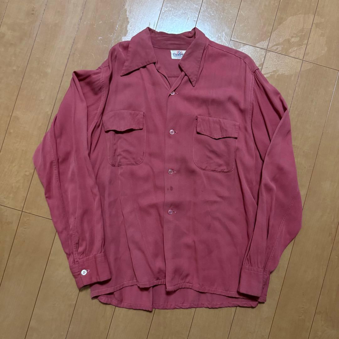 50's campus rayon shirt レーヨンシャツ df17e7dadd429c00a4fa5f07143ba1