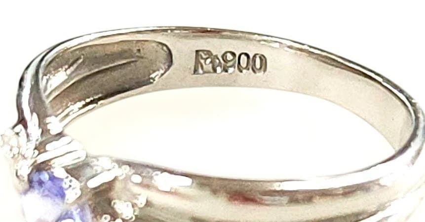 PT900 タンザナイト ダイヤモンド リング 2.61g サイズ9号