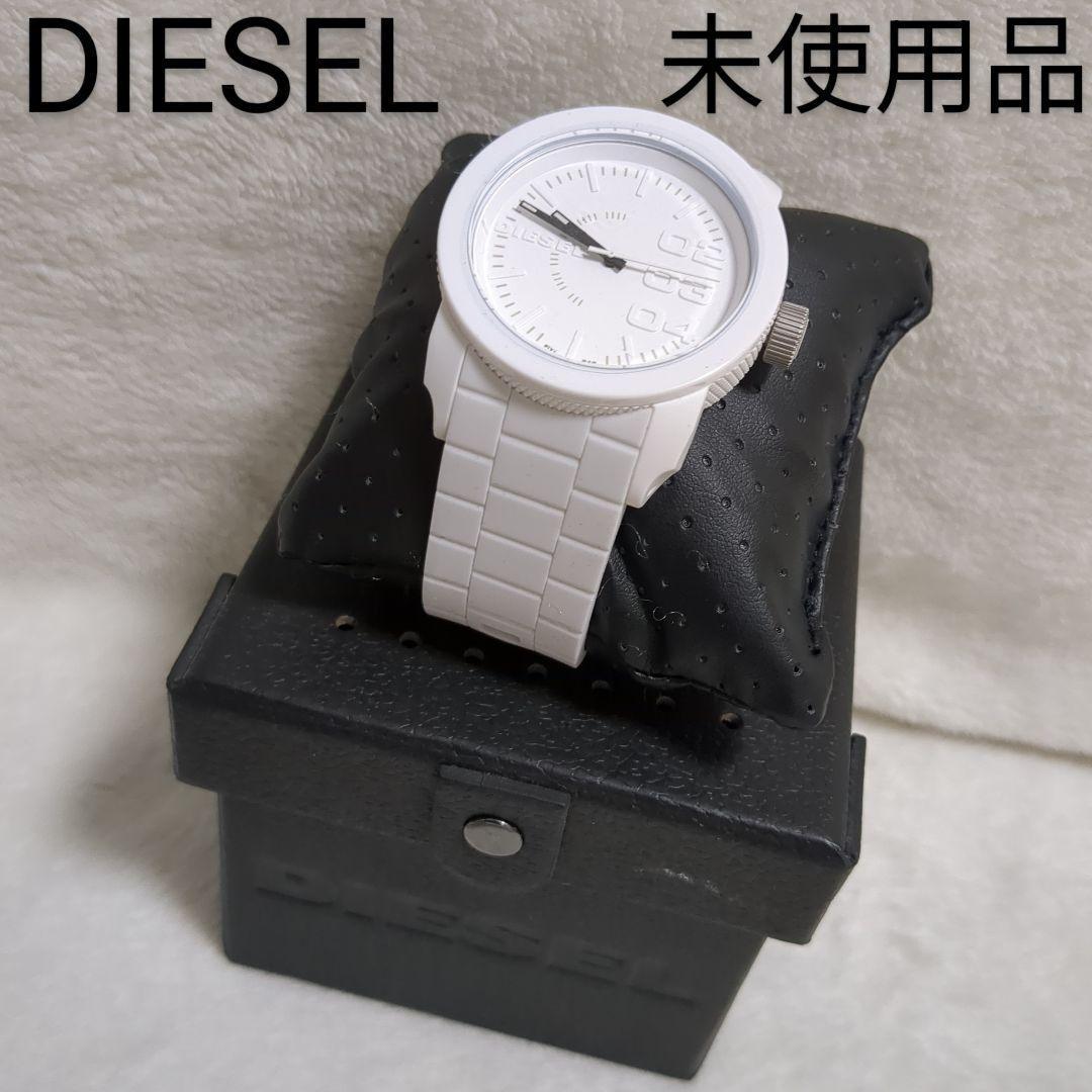【未使用品】DIESEL 腕時計 DZ1436 フランチャイズ ラバー ホワイト ディーゼル 時計 メンズ 父の日 レディース 母の日 ユニセックス