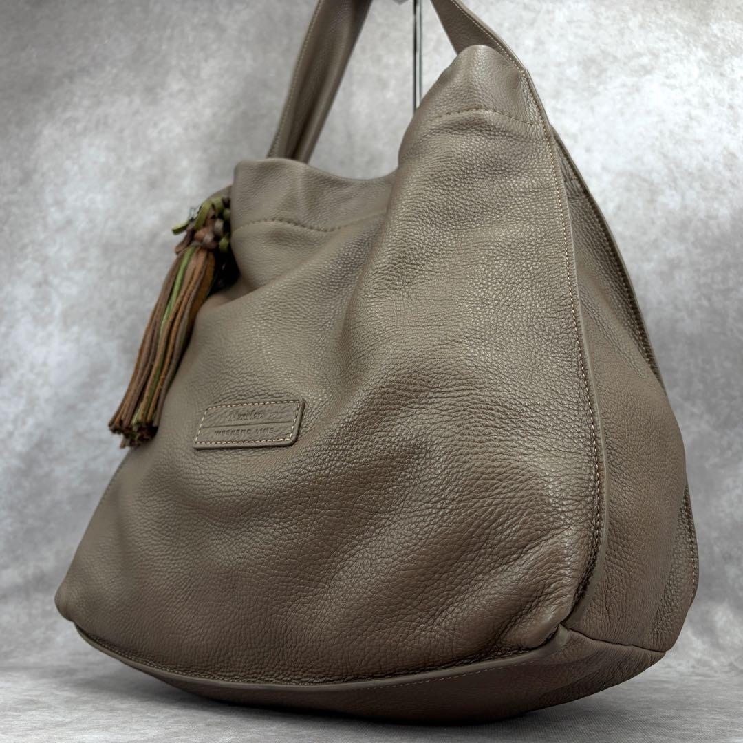 【良品】マックスマーラ トートバッグ 肩掛け レザー 本革 A4可 グレージュ系 楽天市場】MAX MARA LEISURE マックスマーラ レジャー トートバッグ