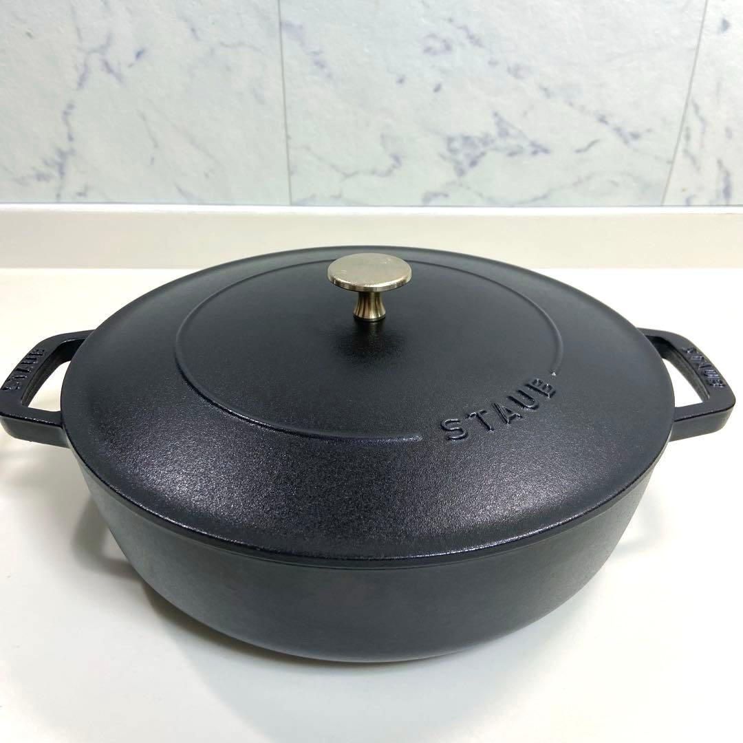 美品】ストウブ staub ブレイザーソテーパン26cm ブラック - メルカリ