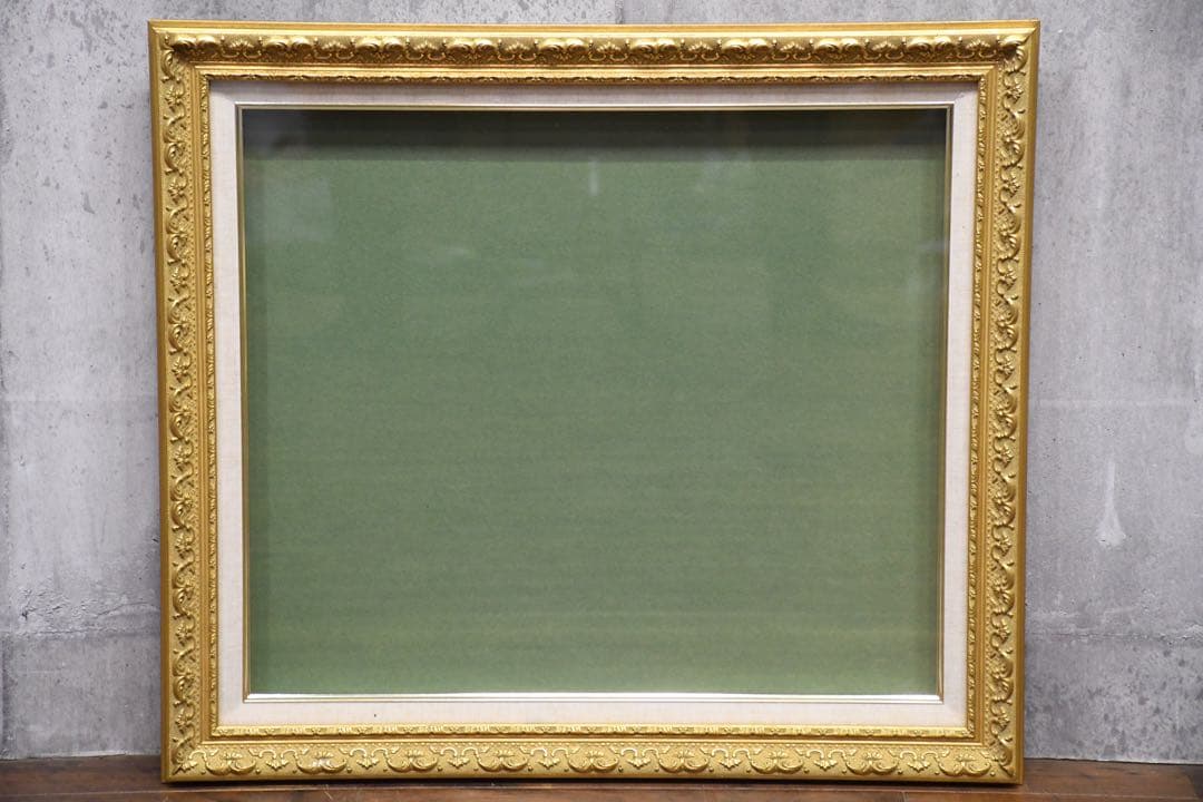 ECE143 ゴールドレリーフ 空額 油彩額 F10号 アクリル 油彩用 額縁 額縁専門店ないとう 油絵額縁 8203/アンティークゴールド F0号（180