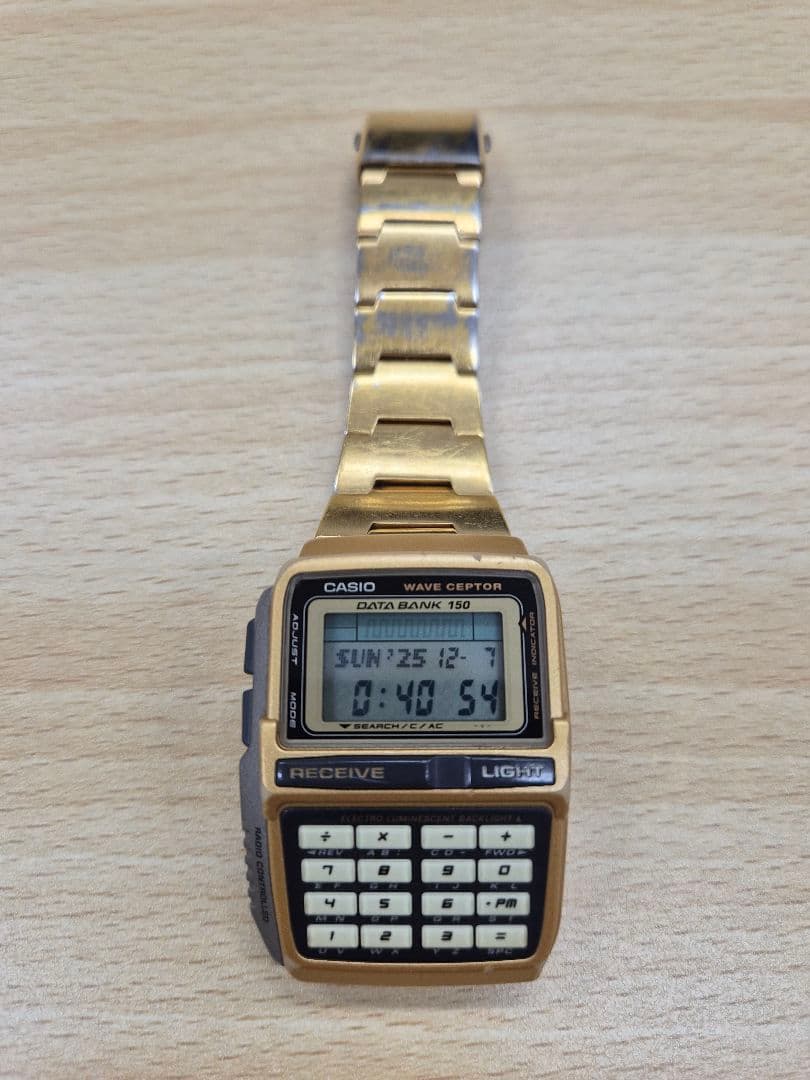 【希少】CASIO WAVE CEPTOR データバンク 電波 DBC-W151 Rare Vintage CASIO DATABANK DBC-W151 新品電池&新ベルト RADIO