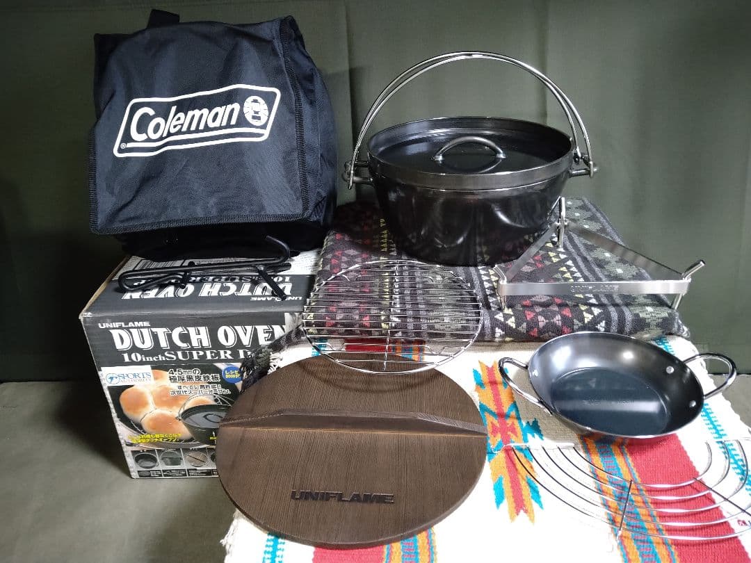 未使用の限定セット！ユニフレーム　ダッチオーブン　10インチスーパーディープ！ UNIFLAME (ユニフレーム) ダッチオーブン 10インチ SUPER DEEP