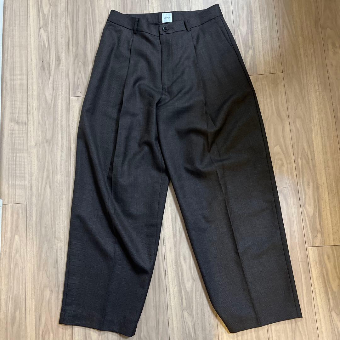 パンツ BISOWN MIDDLEWOOL DEEPTUCK TROUSERS 4 BISOWNビソウン MIDDLEWOOL DEEPTUCK TROUSERS