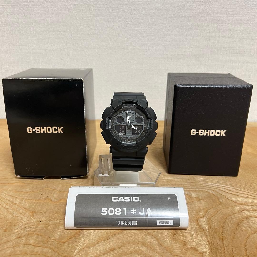 美品 G-SHOCK / ジーショック GA100 1A1JR 国内正規品 G-SHOCK 海外正規品 10年保証 CASIO カシオ Gショック GA-100-1A1