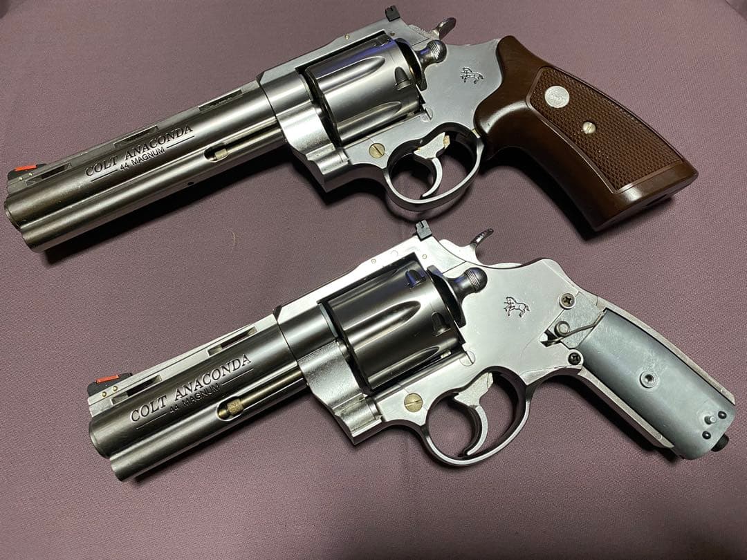 値下げしました！マルシン　アナコンダ　6インチ　4インチ（ジャンク）セット 楽天市場】☆マルシン コルト アナコンダ シルバー ABS ホーググリップ