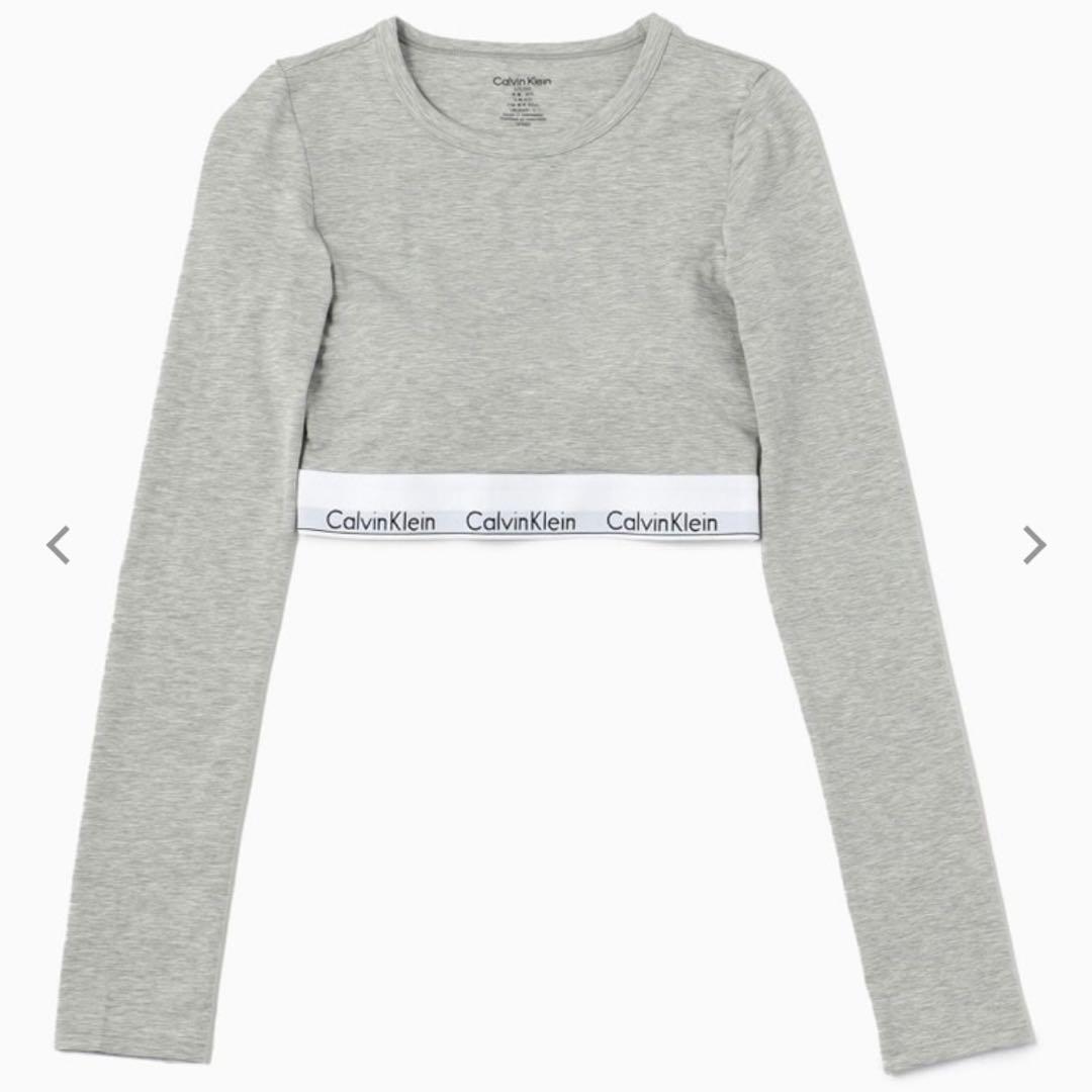 カルバンクライン　長袖Tシャツブラレット グレー 楽天市場】カルバンクライン レディース Tシャツブラレット パッド有T