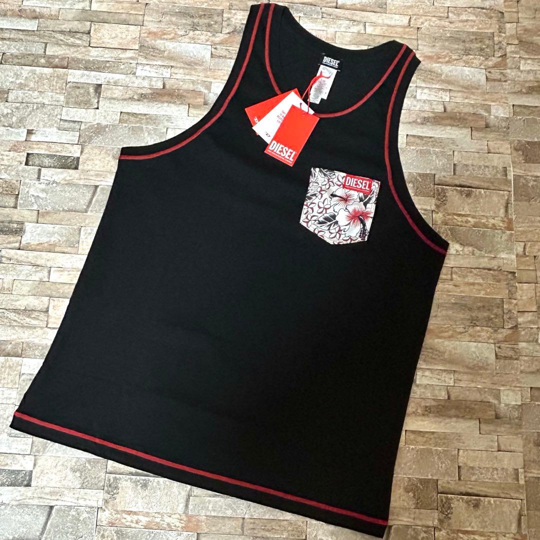 【新品】DIESEL ディーゼル／ノースリーブ Tシャツ タンクトップ L Diesel ディーゼル Isco ノースリーブTシャツ タンクトップ (DIESEL