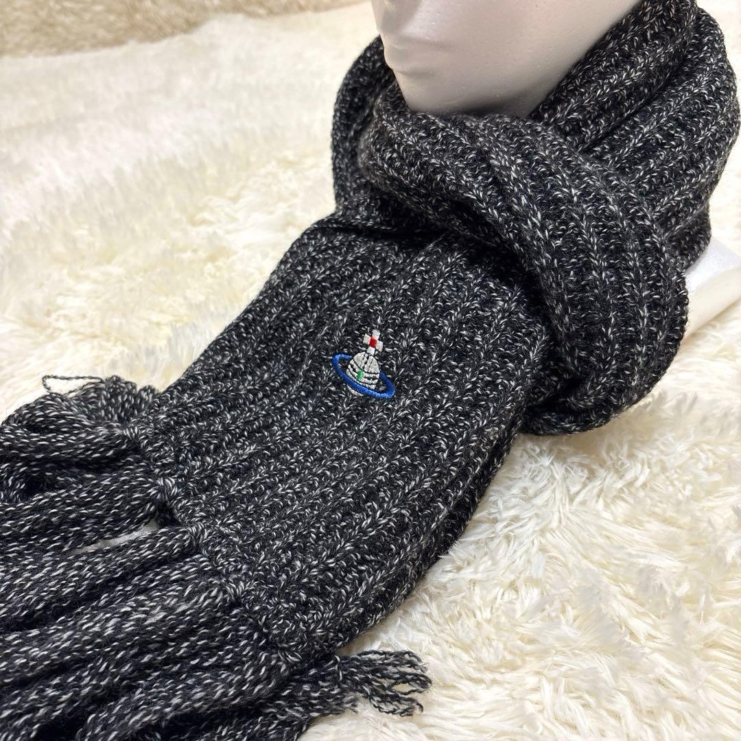 ▪️ Vivienne Westwood マフラー　ダークグレー系　編み込み 楽天市場】Vivienne Westwood ヴィヴィアンウエストウッド マフラー 30
