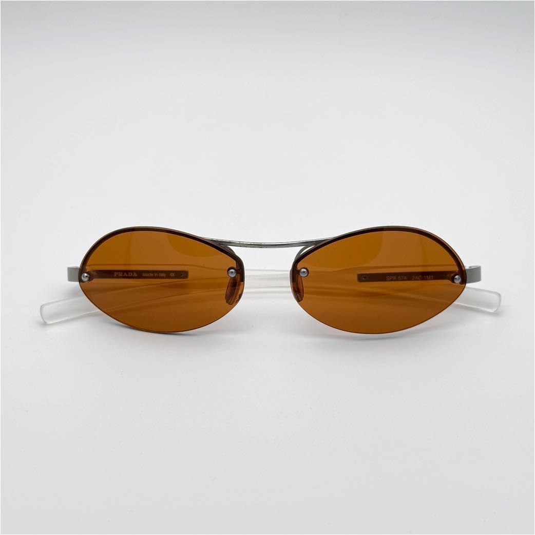 PRADA プラダ ヴィンテージ サングラス アーカイブ Archive PRADA titanium sunglasses brown - メルカリ