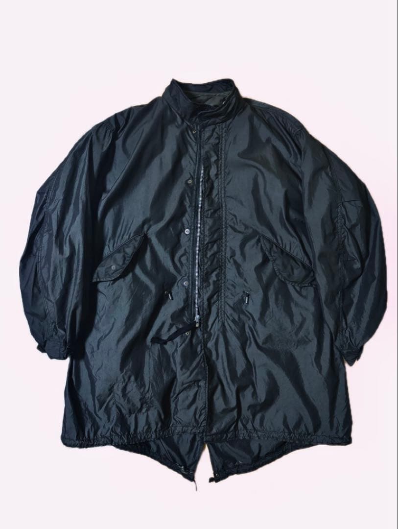M-65 フィッシュテールパーカー 黒染め Sサイズ アルミジップ ライナー付き M-65 Fishtail Over-Dyed with Hood Black フード付き モッズパーカー