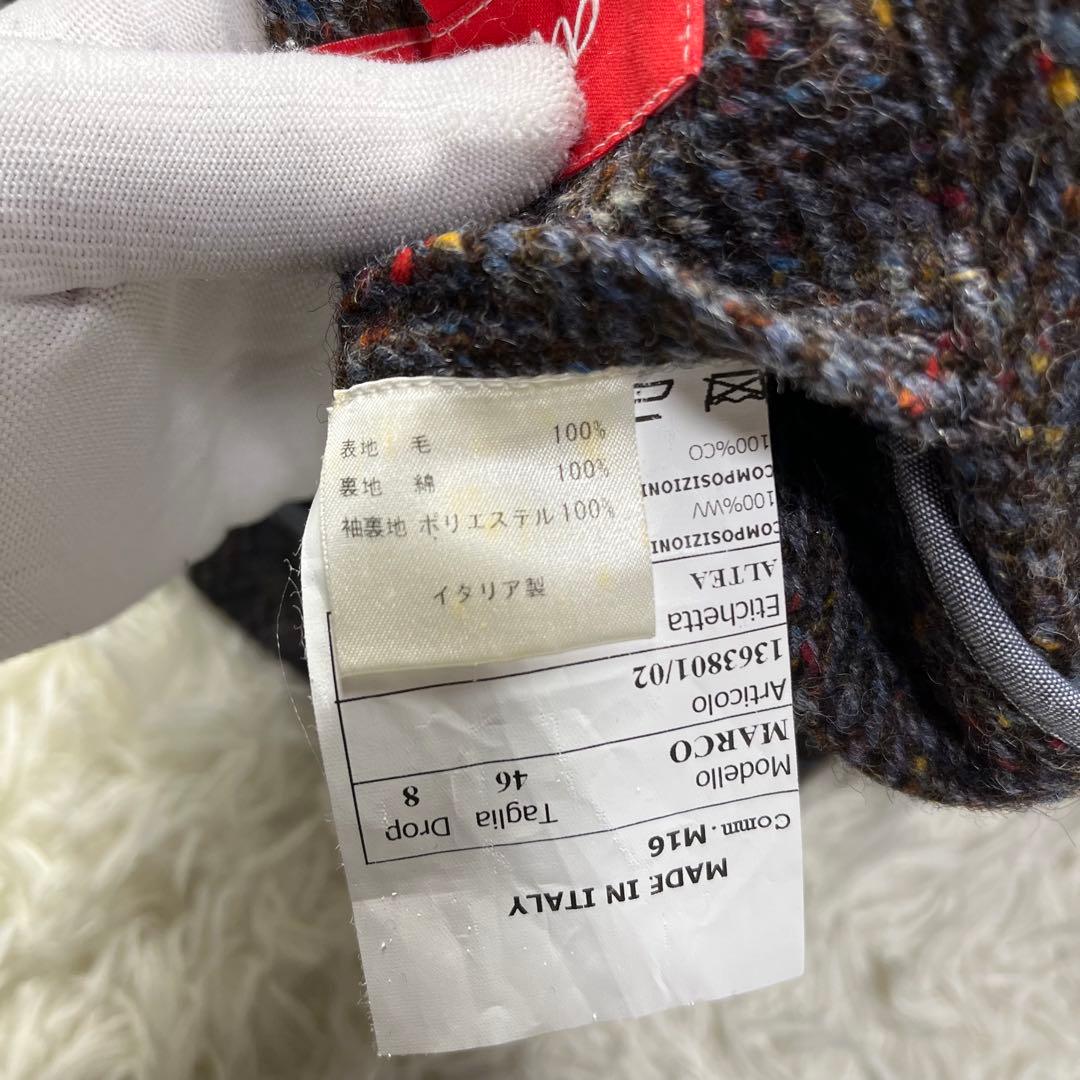 美品】altea テーラードジャケットHirelano生地 ヘリンボーン 46