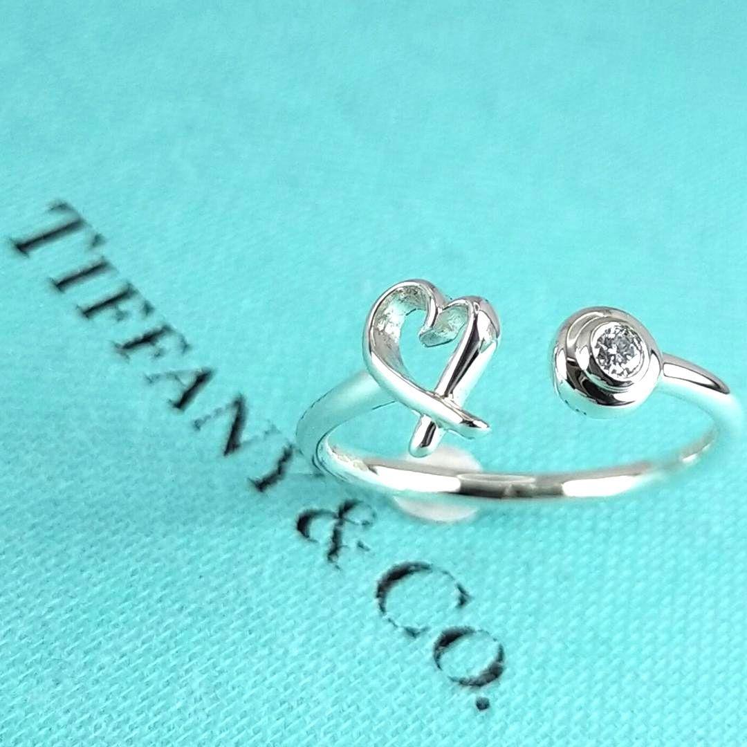 ◇SALE【ティファニー】ラビングハート ダイヤ 1P リング 12号 2704