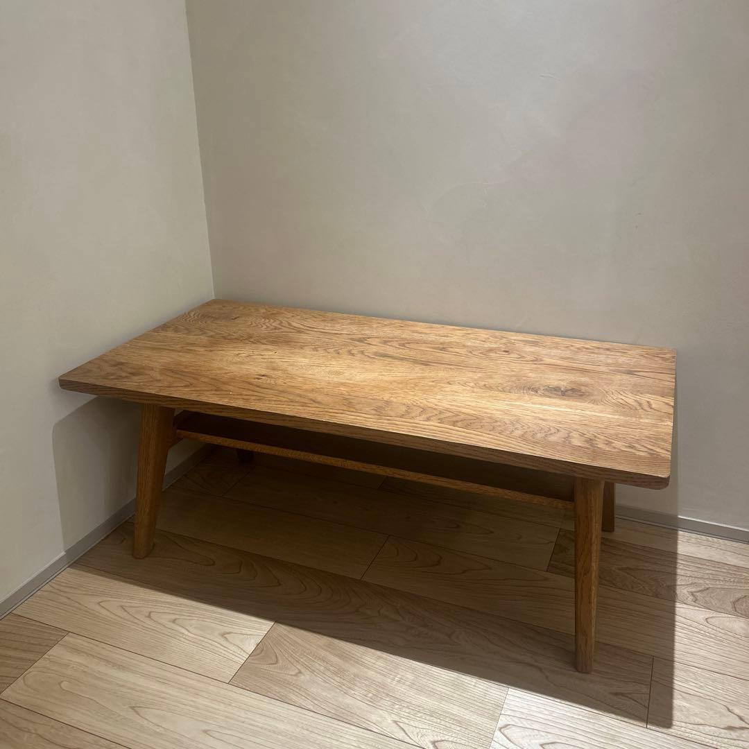 美品　【unico】ADDAY ローテーブル W1000（オーク材） kokoelma_fd210