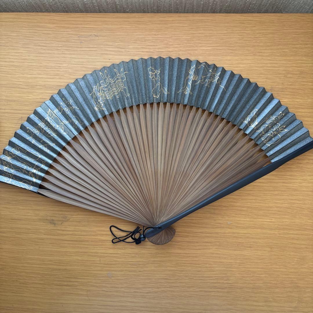 【レア品】宮脇賣扇庵/扇子 龍馬扇 黒（唐木）