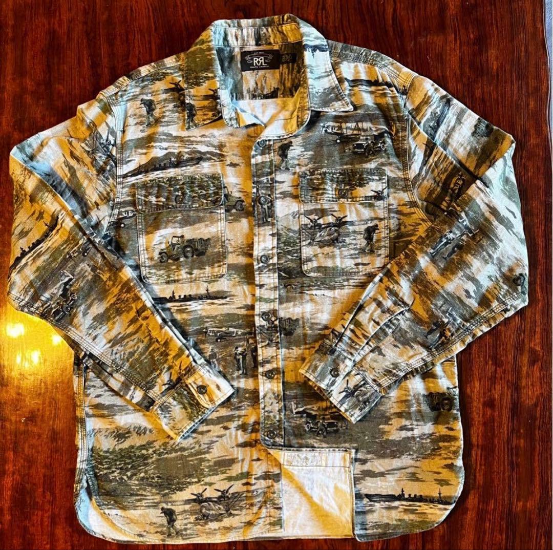 トップス RRL Printed Armed Forces Assembly L The Hot Weather Uniform was introduced in 1977 and was worn