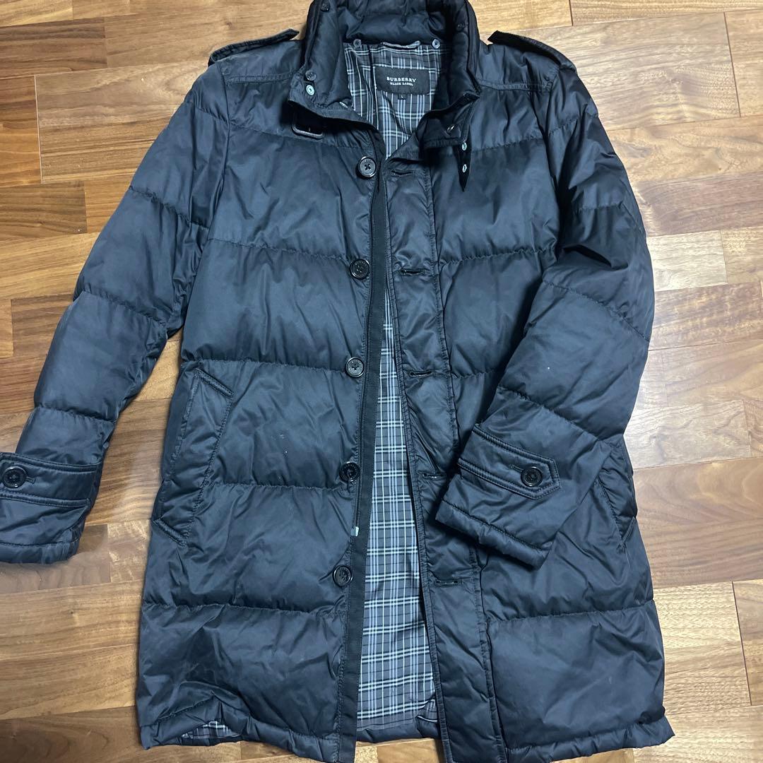 か*ぎ様 BURBERRY BLACK LABEL ダウンコート Lサイズ 黒 BURBERRY BLACK LABEL（バーバリーブラックレーベル） メンズ ダウン