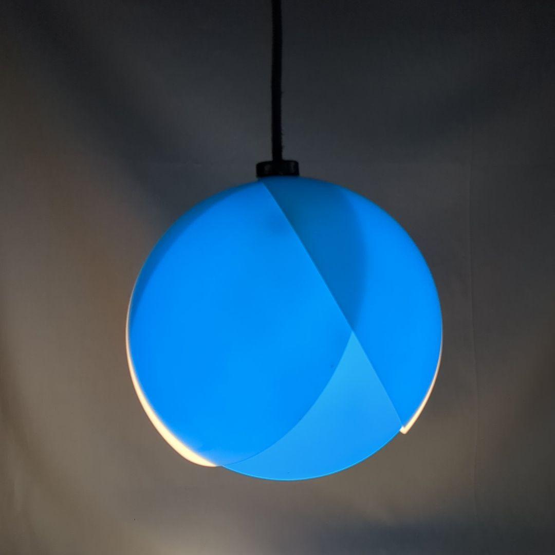 昭和レトロ　チューリップライト　希少ブルー　当時物　ペンダントライト　ナショナル 昭和レトロ チューリップライト ナショナル 当時物 ペンダントライト