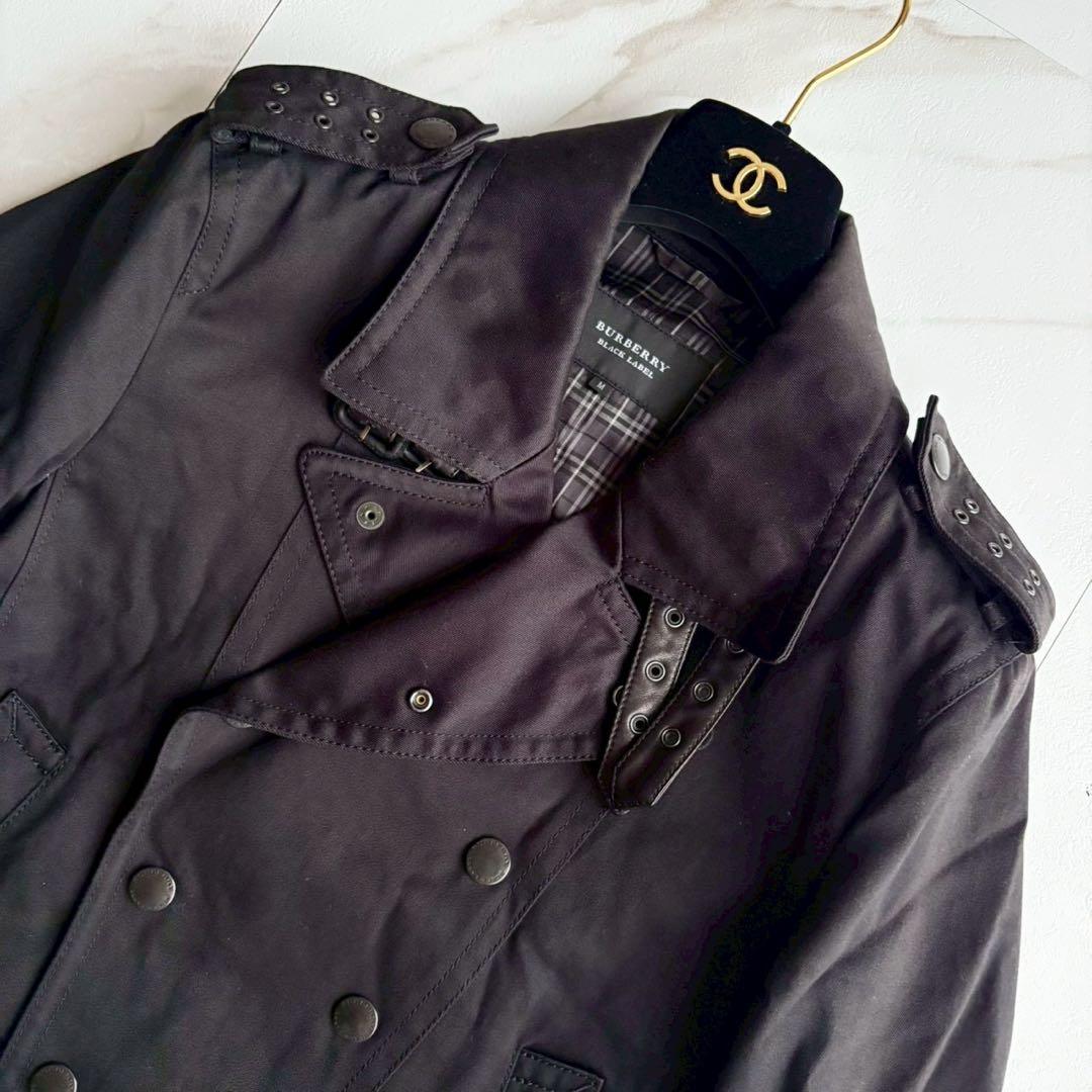 美品◇バーバリーブラックレーベル ライダース ジャケット チェック M