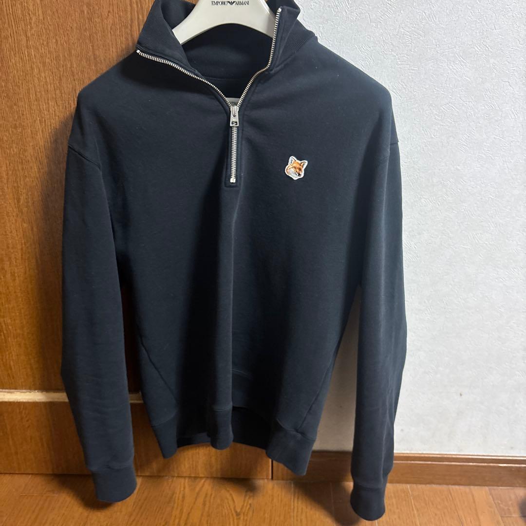 MAISON KITSUNÉ ブラック ジップアップ トレーナー S MAISON KITSUNE（メゾン キツネ） 【並行輸入品】 メンズ レディース