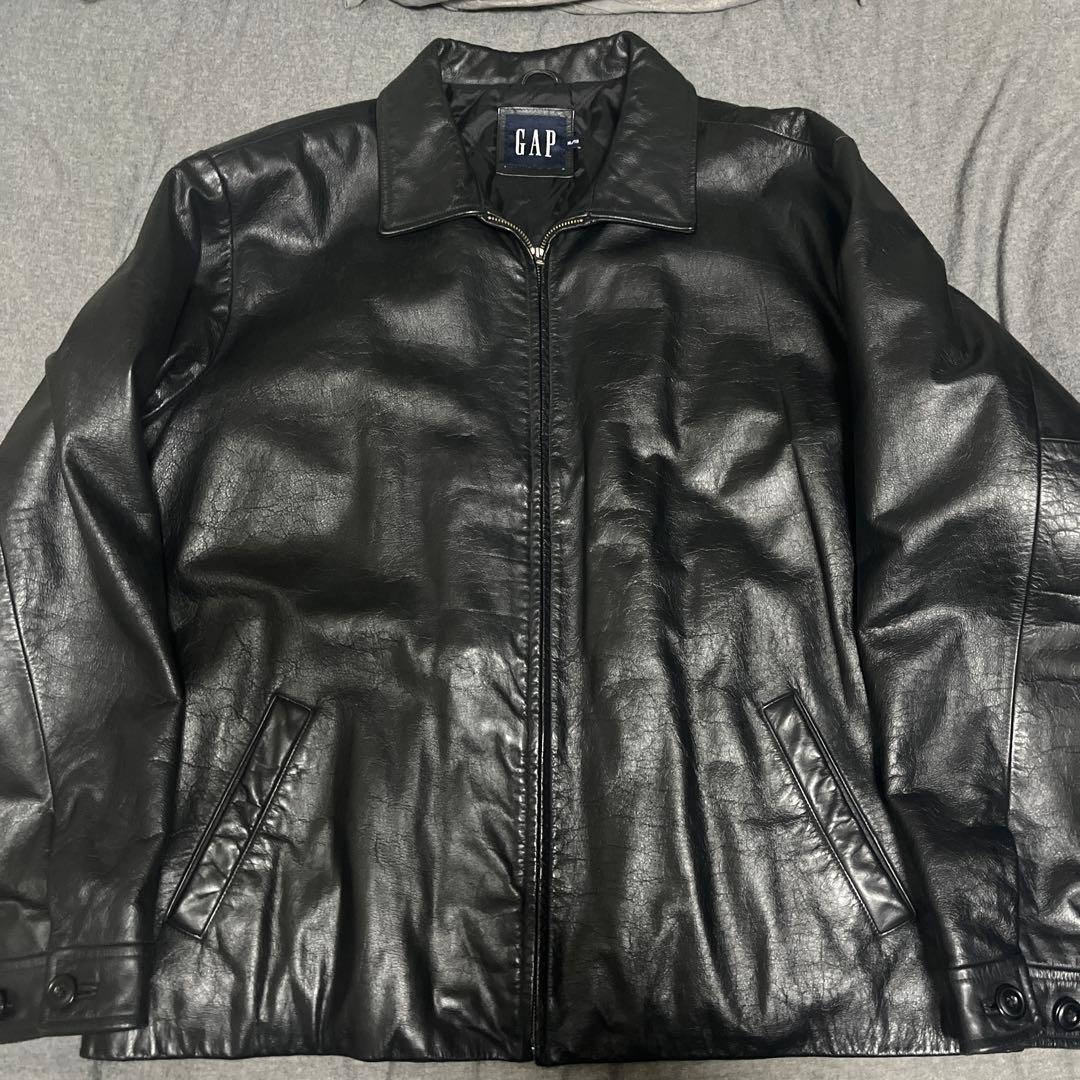 【極美品】OLD GAP 90s 牛革 レザージャケット XL オールドギャップ 90年代 OLD GAP オールドギャップ レザージャケット メンズL相当 古着