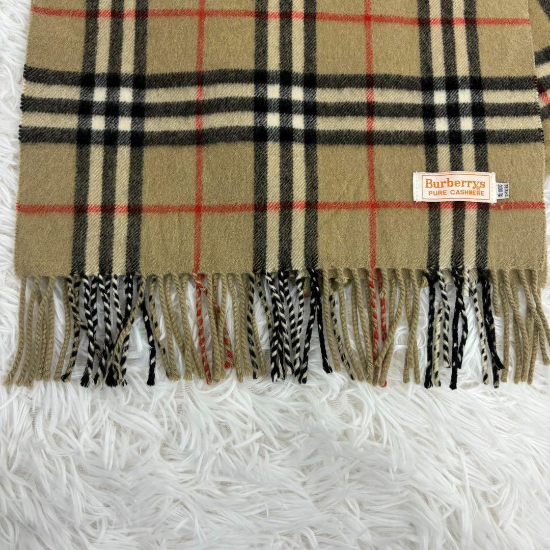 白タグ✨Burberrys バーバリー マフラー ノバチェック カシミヤ ⑤