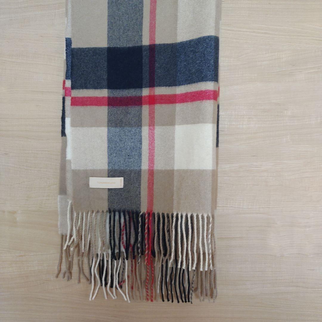 TOMORROWLAND チェック柄マフラー TOMORROWLAND（トゥモローランド） マフラー カシミヤ パネルチェック