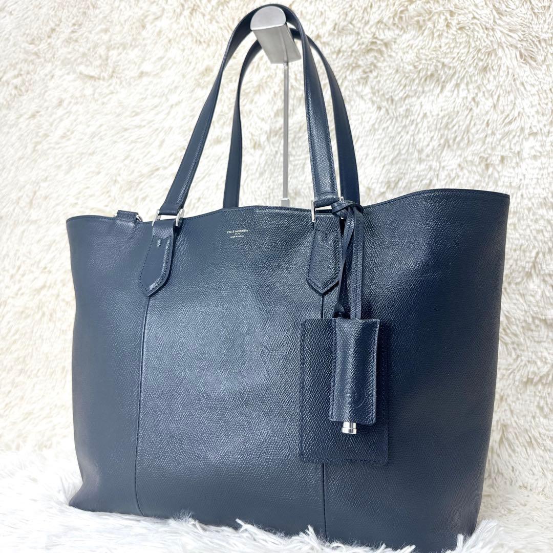 希少 ペッレモルビダ トートバッグ ビジネスバッグ レザー ネイビー 東京ヒマワリ / 【約10営業日内に発送】ペッレモルビダ(PELLE MORBIDA