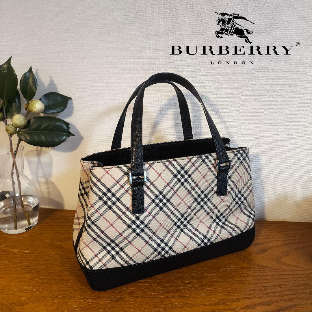 美品　バーバリー　BURBERRY　ノバチェック　ハンドバッグ　ベージュ BURBERRY バーバリー ノバチェック トートバッグ ハンドバッグ