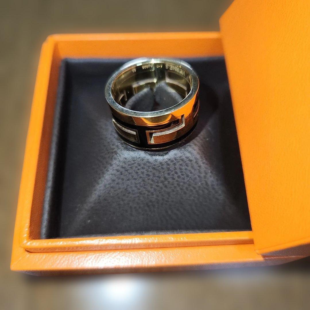 HERMES　エルメスAg925ゴールド系リング　53 オマケリング付き HERMES (エルメス) ケリー リング (Kelly Ring) / Ag925 ゴールド