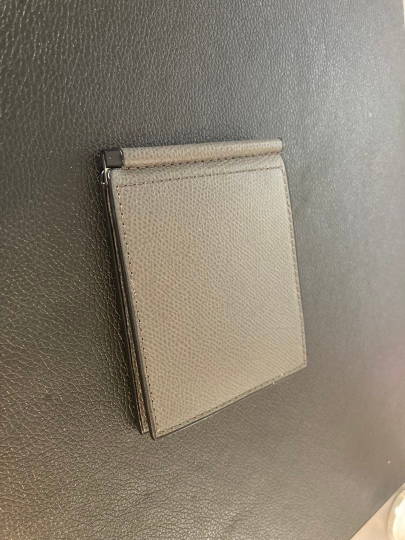 Valextra グレー レザーマネークリップ ヴァレクストラ Valextra マネークリップ グレー メンズ Valextra