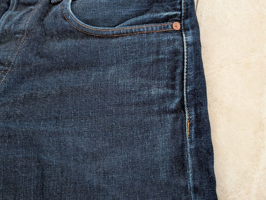 RRL スリム フィットジーンズ 真紺 サイドステッチ 赤耳 W32×L30