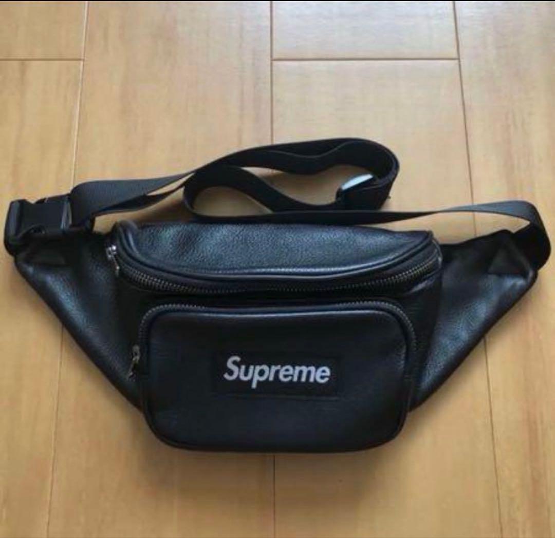 最終値下げ❗️ supreme ウエストバッグ　本革　ボディバッグ Supreme Leather Waist Bag シュプリーム レザー ウエスト バッグ